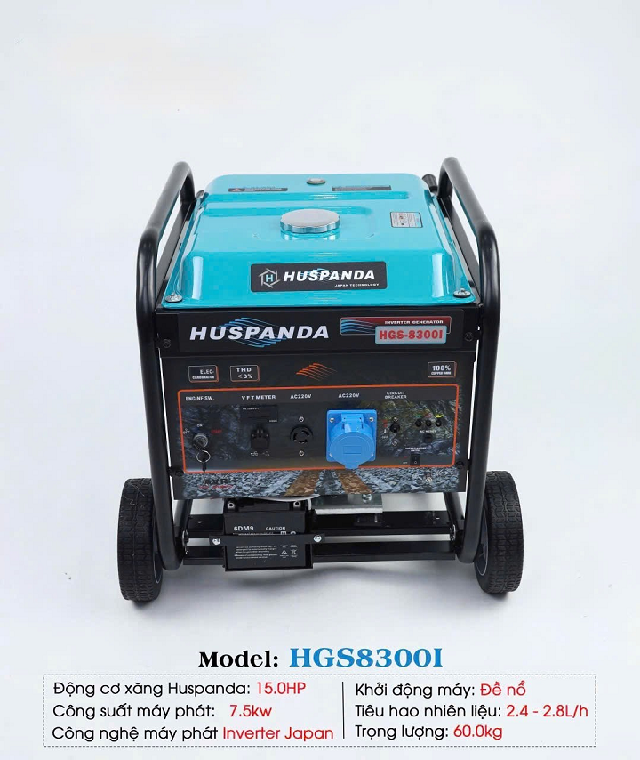 Máy Phát Điện Chạy Xăng 7.5Kw Huspanda HGS8300I Inverter