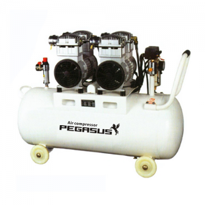 Máy Nén Khí Không Dầu Giảm Âm Pegasus TM- OF750x2- 70L (2HP)