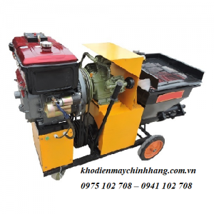 Máy Phun Vữa Trát Tường Chạy Đầu Nổ Diezen