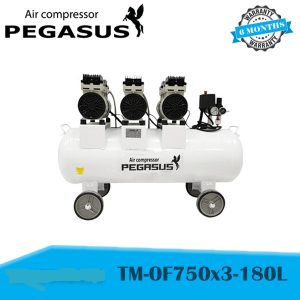 Máy Nén Khí Không Dầu Pegasus TM-OF750x3-180L 3HP